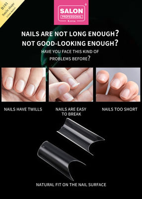 Unghie artificiali ABS colore chiaro 500 pezzi facile applicazione unghie false per saloni di nail art