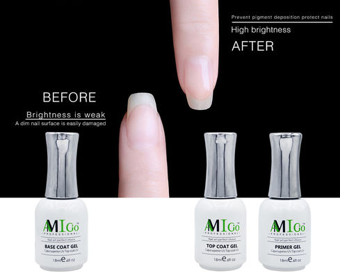 Amigo Gel Polish per unghie Set UV LED Soak Off Base Gloss Matte Top Coat Gel Nail Art 18ml