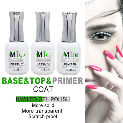 Amigo Gel Polish per unghie Set UV LED Soak Off Base Gloss Matte Top Coat Gel Nail Art 18ml