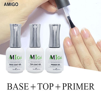 Amigo Gel Nail Polish Kit 18ml Semi-Permanente Soak Off UV / Led Varnish Per Salon Nail