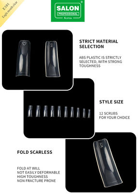Medio Pre-Formato senza cuciture Chiaro Colore Fake Nail Suggerimenti per il DIY Home Nail Salon 12 dimensioni