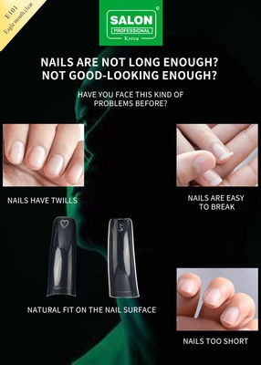 Medio Pre-Formato senza cuciture Chiaro Colore Fake Nail Suggerimenti per il DIY Home Nail Salon 12 dimensioni