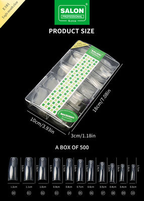 Medio Pre-Formato senza cuciture Chiaro Colore Fake Nail Suggerimenti per il DIY Home Nail Salon 12 dimensioni