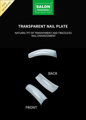 False Nail Full Cover Natural ABS Eagle Mouth Clear in 12 taglie per salone di manicure