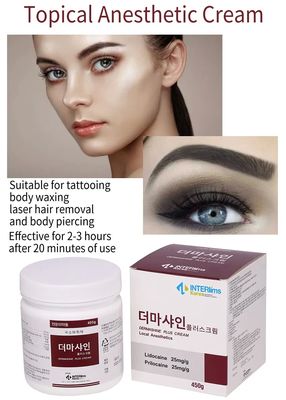Crema anestetica per tatuaggi Korea Origin con olio di tea tree e aloe vera per zone sensibili