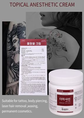 Crema anestetica per tatuaggi Korea Origin con olio di tea tree e aloe vera per zone sensibili