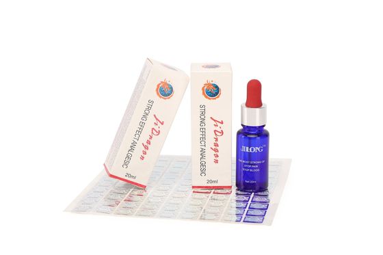 Soluzione anestetica per tatuaggi Jilong ad azione rapida, 20 ml/flacone, per alleviare il dolore, arresta il sanguinamento e previene le allergie