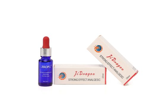Soluzione anestetica per tatuaggi Jilong ad azione rapida, 20 ml/flacone, per alleviare il dolore, arresta il sanguinamento e previene le allergie