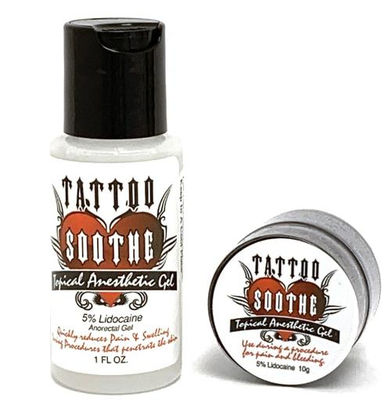 Gel anestetico per tatuaggi con lidocaina al 5% e tetracaina al 4% - 1 FL OZ - Gel anestetico topico per il sollievo dal dolore