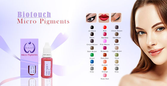 Il micro tatuaggio del pigmento di Biotouch inchiostra 1/2 color cioccolato Oz per il pigmento permanente di trucco del tatuaggio del labbro del sopracciglio