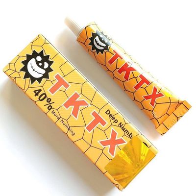 Lidocaina originale crema intorpidente 10g giallo del tatuaggio permanente di trucco TKTX