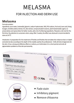 Anti siero meso UV del fronte dell'iniezione 5ml del siero di rimozione di Melasma per i punti neri