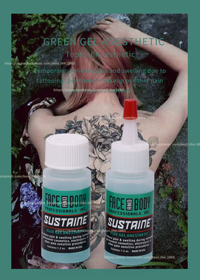 Gel anestetico intorpidente verde di anti allergia del gel 35ML di Sustaine per il tatuaggio