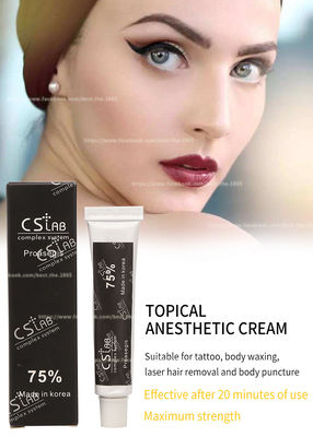 Crema intorpidente attuale del tatuaggio crema anestetico intorpidito del laboratorio 75% del CS per il tatuaggio Microneedling del sopracciglio del labbro