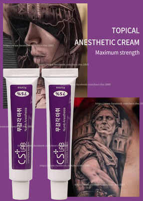 Il dolore anestetico intorpidito di arresto della crema 10g del tatuaggio del sopracciglio screma la crema permanente di Licocaine di trucco di CSLab 75%