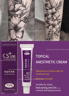Il dolore anestetico intorpidito di arresto della crema 10g del tatuaggio del sopracciglio screma la crema permanente di Licocaine di trucco di CSLab 75%