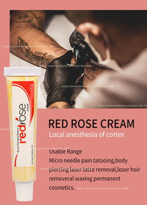 La crema intorpidente di Rose Numb Anesthetic Cream 10g della lidocaina permanente rossa di trucco fa domanda per 20 minuti intorpiditi per 5-6 ore