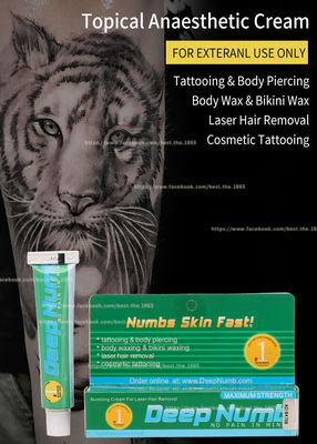 Il dolore crema di arresto 10g del tatuaggio anestetico intorpidito profondo della lidocaina di TKTX applica 20 minuti effettua durare 3 ore