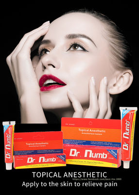Crema anestetica intorpidita non oleosa della lidocaina di Dott. Numb 30g della crema per depilazione del laser del tatuaggio del sopracciglio del labbro