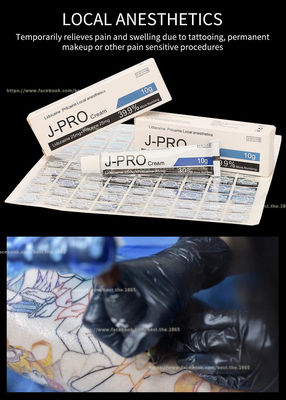 Crema anestetica di pro del tatuaggio di J di Licocaine dolore crema intorpidito di arresto 10g per l'inceratura del trucco permanente del tatuaggio