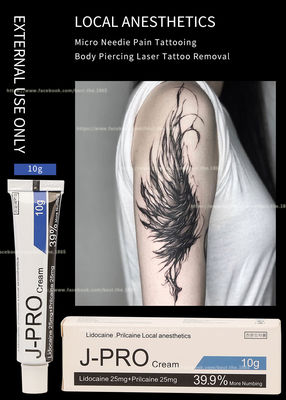 Crema anestetica di pro del tatuaggio di J di Licocaine dolore crema intorpidito di arresto 10g per l'inceratura del trucco permanente del tatuaggio