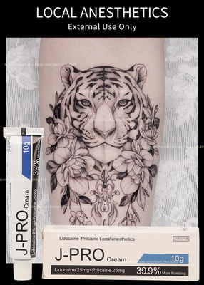 Crema anestetica di pro del tatuaggio di J di Licocaine dolore crema intorpidito di arresto 10g per l'inceratura del trucco permanente del tatuaggio