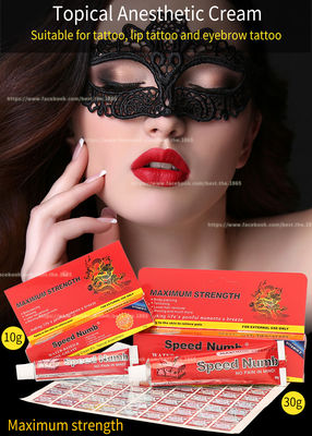 Tatuaggio crema intorpidente anestetico del corpo del sopracciglio del labbro del tatuaggio crema intorpidito del tatuaggio 10g 30g di velocità altamente efficace