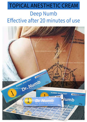 Crema intorpidita intorpidente del tatuaggio crema dell'eye-liner del tatuaggio 10g del Dott della lidocaina di trucco permanente crema indolore INTORPIDITO della crema