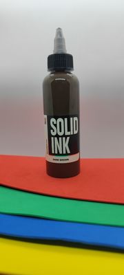 Inchiostro organico Brown scuro 30ML 260ML del tatuaggio dell'inchiostro solido del vegano non tossico