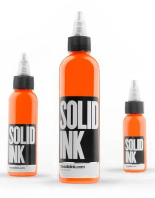 Inchiostro arancio 30ML 60ML 120ML 260ML del tatuaggio dell'ente solido dell'inchiostro del tatuaggio del pigmento permanente puro di trucco