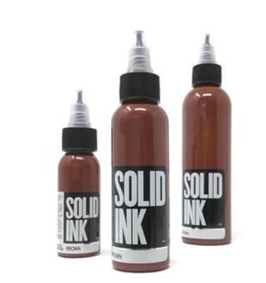 Pigmento organico permanente puro del tatuaggio del pigmento 30ML 60ML 120ML 260ML di trucco dell'inchiostro solido del tatuaggio di Brown