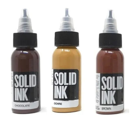 Pigmento organico permanente puro del tatuaggio del pigmento 30ML 60ML 120ML 260ML di trucco dell'inchiostro solido del tatuaggio di Brown