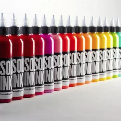 I colori non pericolosi tatuano il pigmento 30ML solido 60ML dell'inchiostro con glicerina