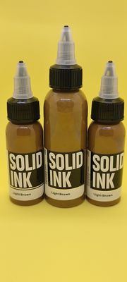Inchiostro marrone chiaro del tatuaggio del tatuaggio di 60ML 120ML pigmento solido dell'inchiostro del micro