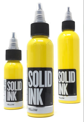 Pigmento organico non tossico giallo luminoso del tatuaggio dell'inchiostro del tatuaggio di 120ML 260ML