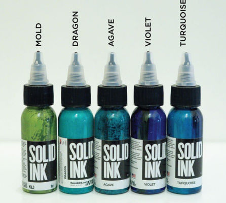 I colori non pericolosi tatuano il pigmento 30ML solido 60ML dell'inchiostro con glicerina