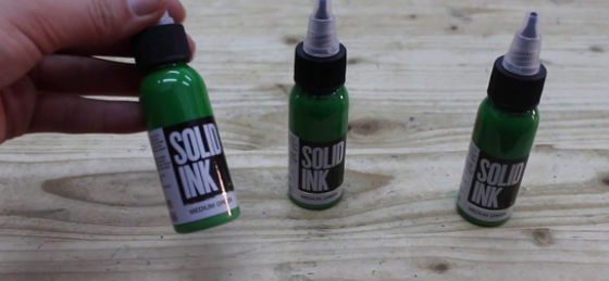 Materie vegetali pure verdi medie dell'inchiostro del tatuaggio dell'inchiostro solido dell'aerografo di 30ML 60ML