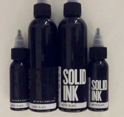 Inchiostro 30ML di coloritura più veloce 60ML di Matte Black Solid Ink Tattoo per trucco permanente
